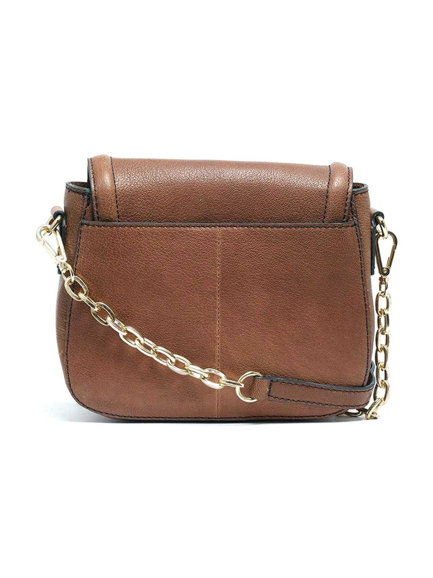RI2K London Brown Leather Medium Cross Body Bag