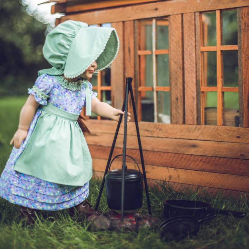 The Queen's Treasures Little House on the Prairie 18" Doll Accessory Camp Cooking Set