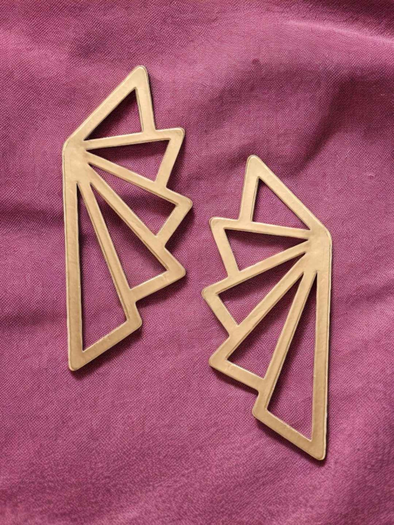 OOMPH Gold Bold Look Large Drop and Hoop Earrings