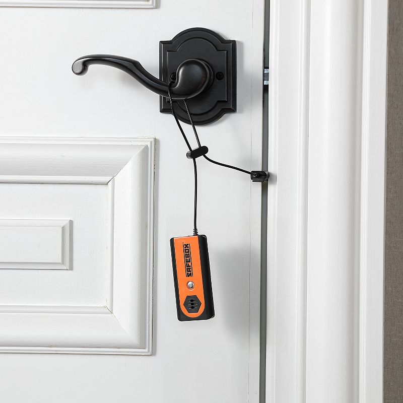 Lewis N. Clark SafeBox Door and Personal Travel Alarm and Flashlight - Black