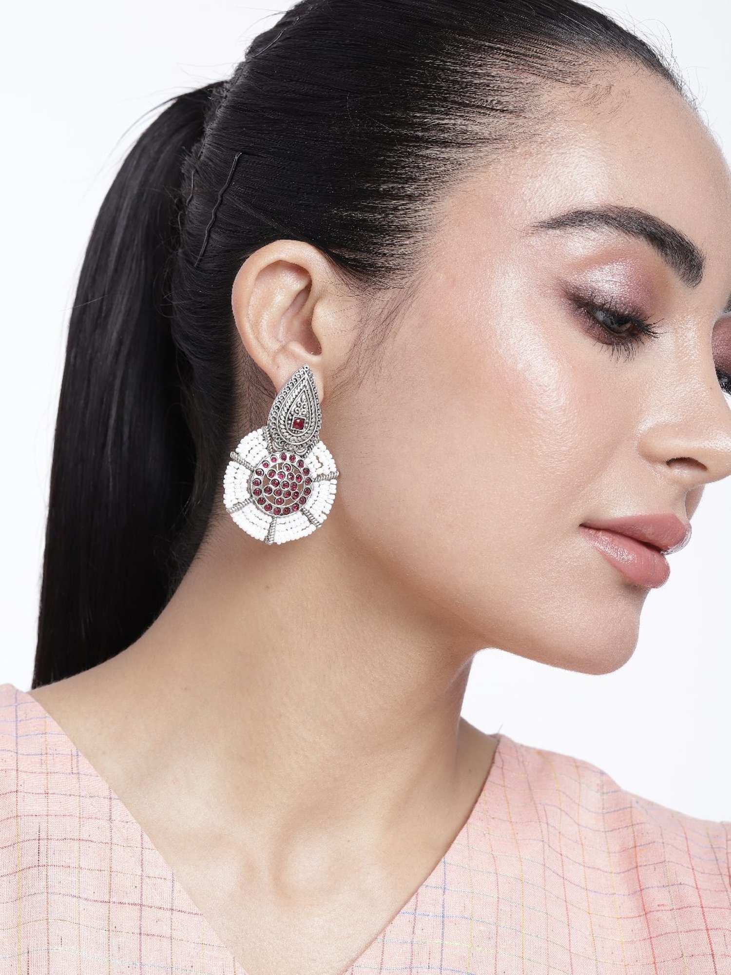 Abdesigns Glamorous High Quality German Silver Earrings