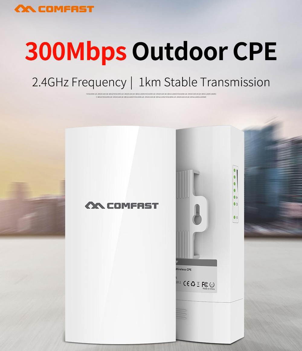 Original Comfast CF-E130N WiFi Extender Repeater AP 2.4G 300Mbps Outdoor CPE WiFi Router Wireless Bridge