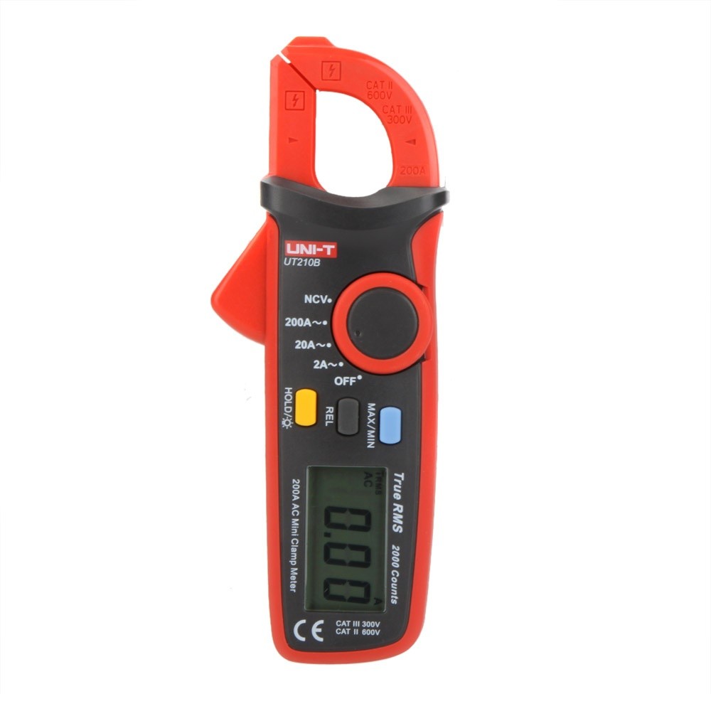 UNI-T UT210B True RMS 200A AC Mini Clamp Meters Ammeter w/ NCV Test & LCD Backlight
