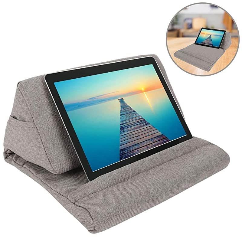 Pillow Stand Tablet Pillow Holder Soft Pillow Lap Stand for Tablet eReaders Mobile Phone Magazines Books Grey