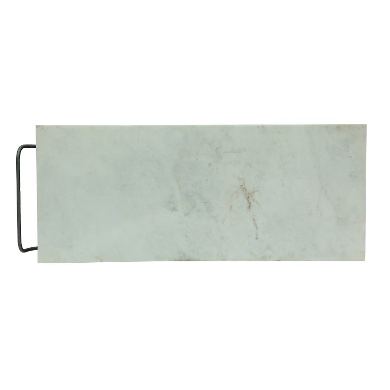 Depolo Rustic Glam Handcrafted Marble Top Acacia Wood Kitchen Cart with Wheels Natural/Natural White - Christopher Knight Home