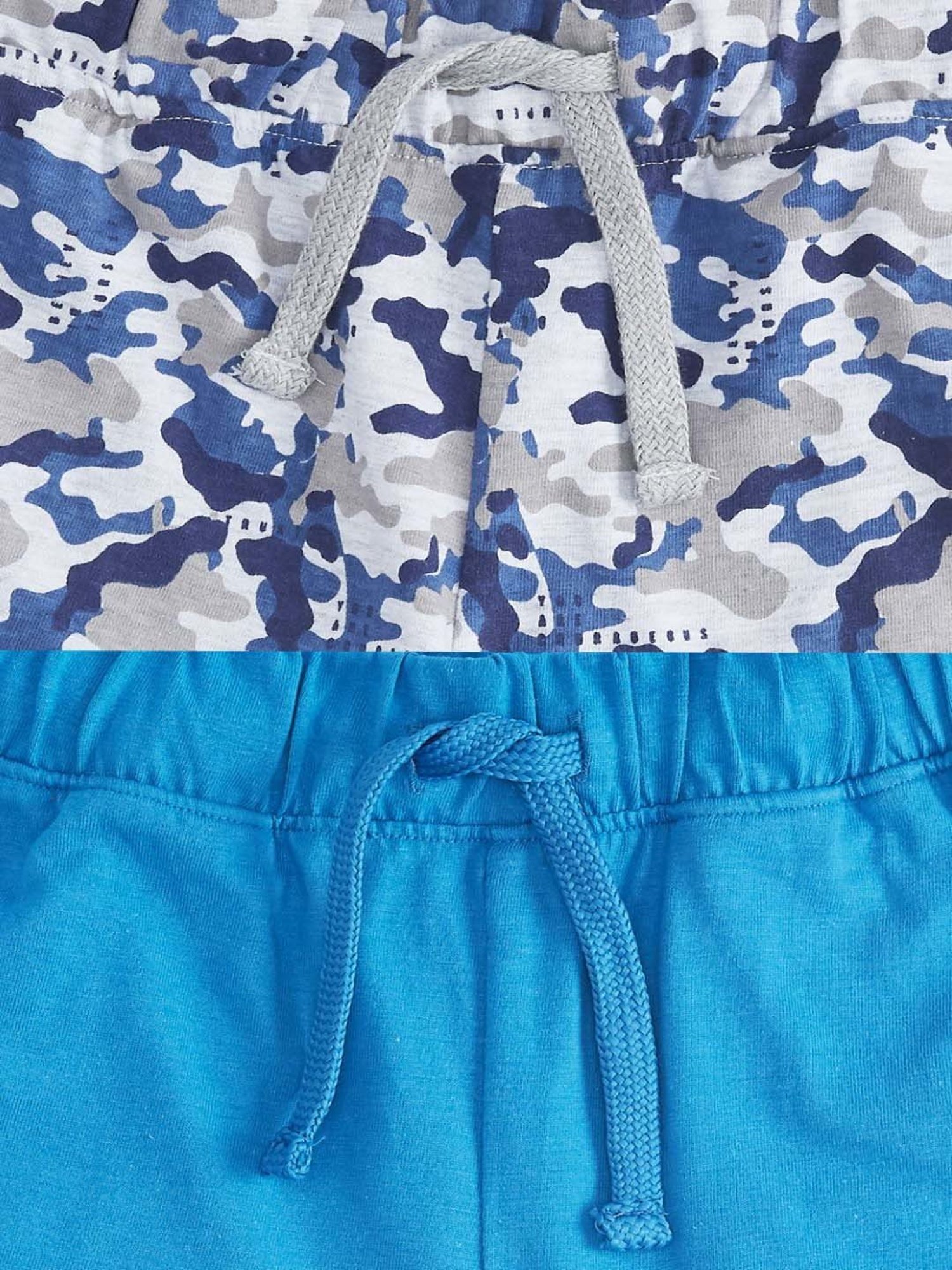 Pantaloons Baby Kids Blue Cotton Printed Shorts