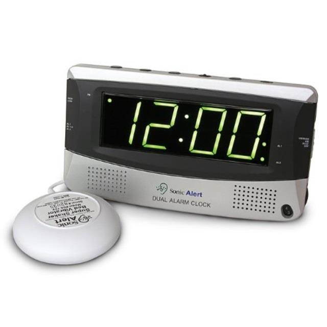 sonic alert sbd375sseu/usa sonic boom dual alarm vibrating alarm clock