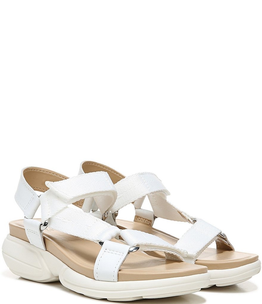 Naturalizer Flores Leather And Fabric Ankle Strap Sandal