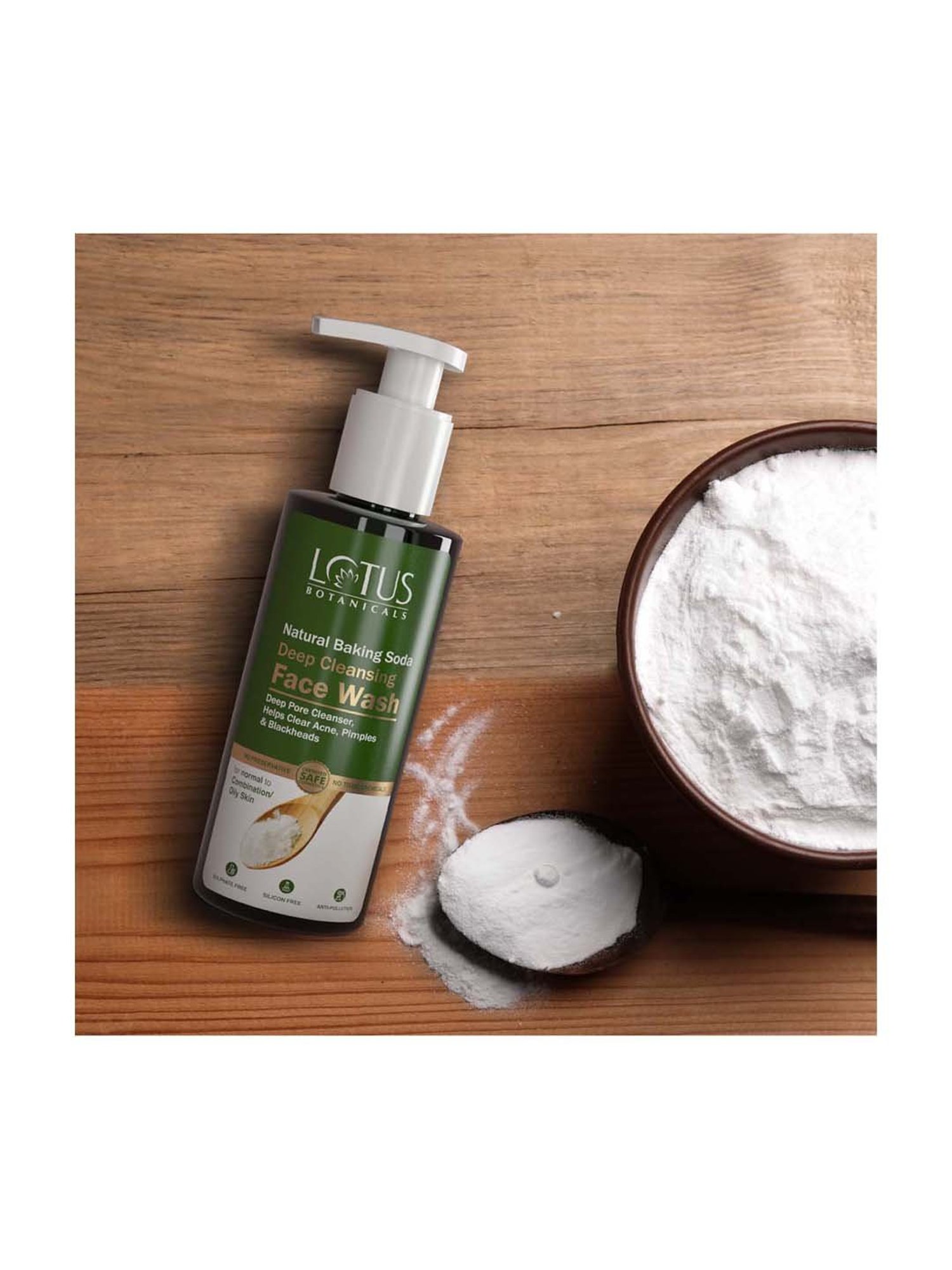 Lotus Botanicals Natural Baking Soda Deep Cleansing Face Wash - 180 ml