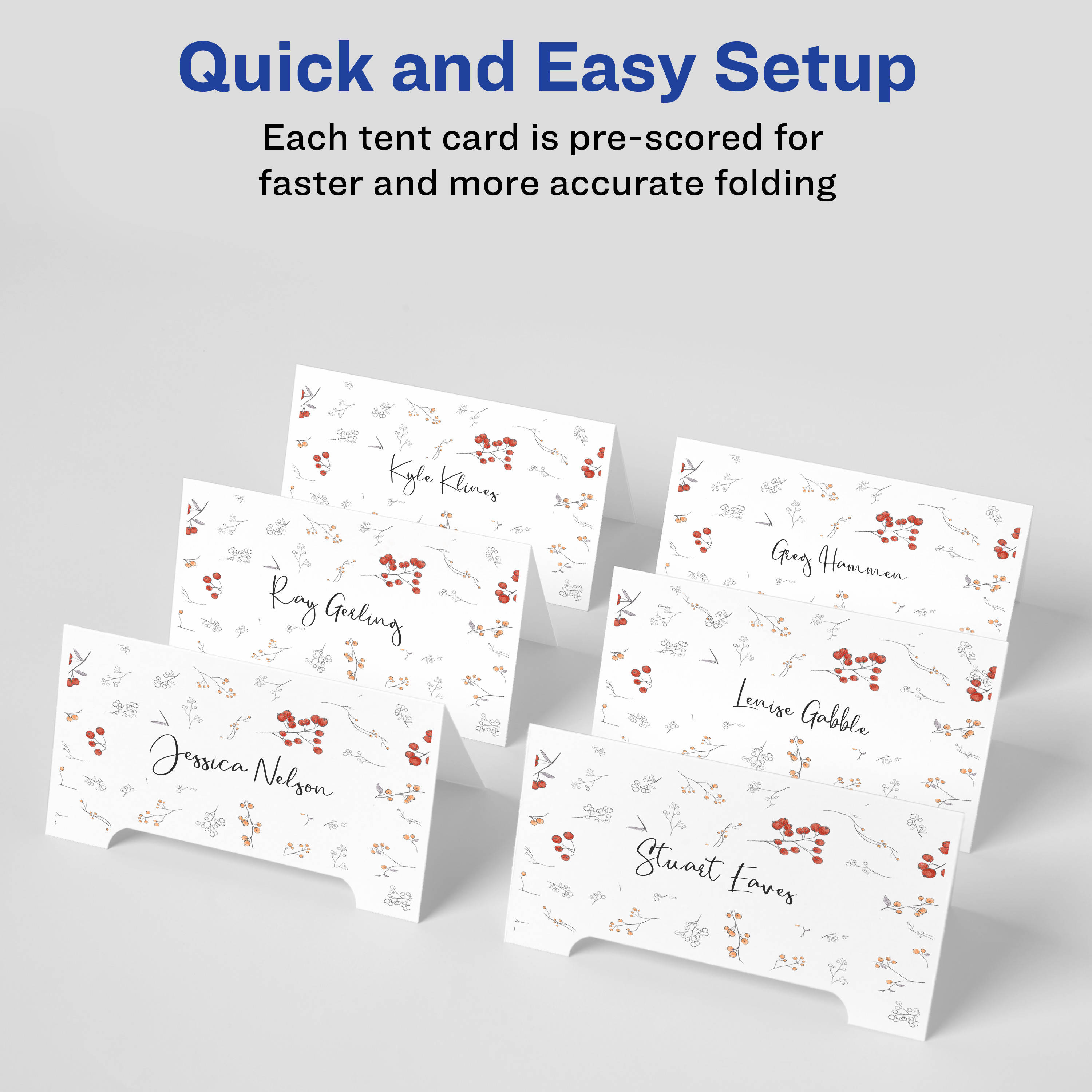 Avery Arched Die-Cut Tent Cards 2-1/16" x 3-3/4", 65 lbs, 100 Cards