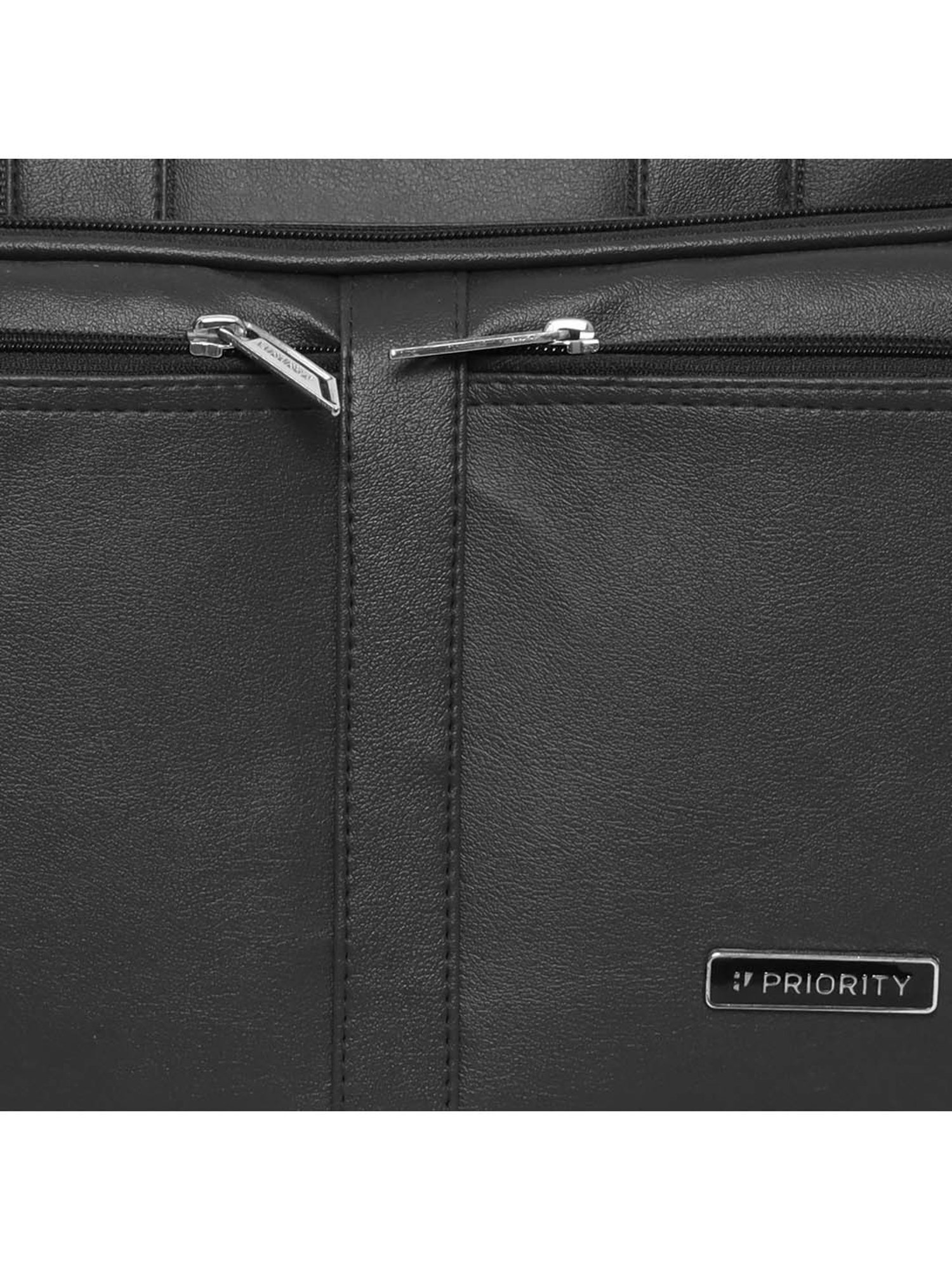 Priority Black Synthetic Large Messenger Bag