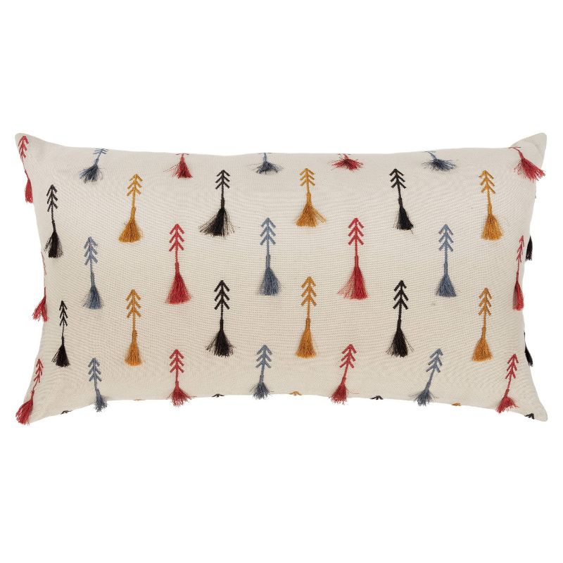 14"x26" Arrow Polyester Filled Pillow Black - Rizzy Home