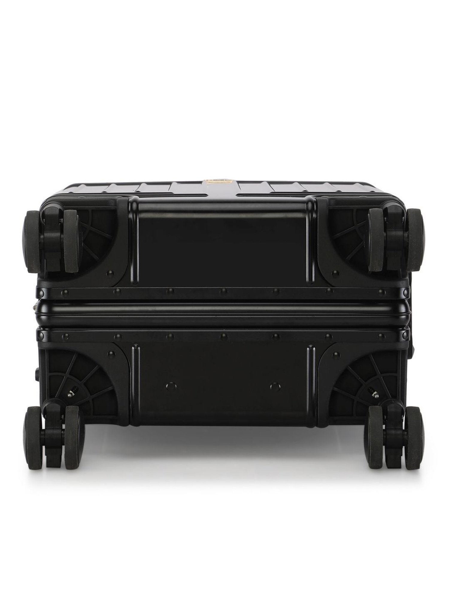 Perquisite Aluminium Trolly Black Textured Hard Cabin Bag - 56 cm