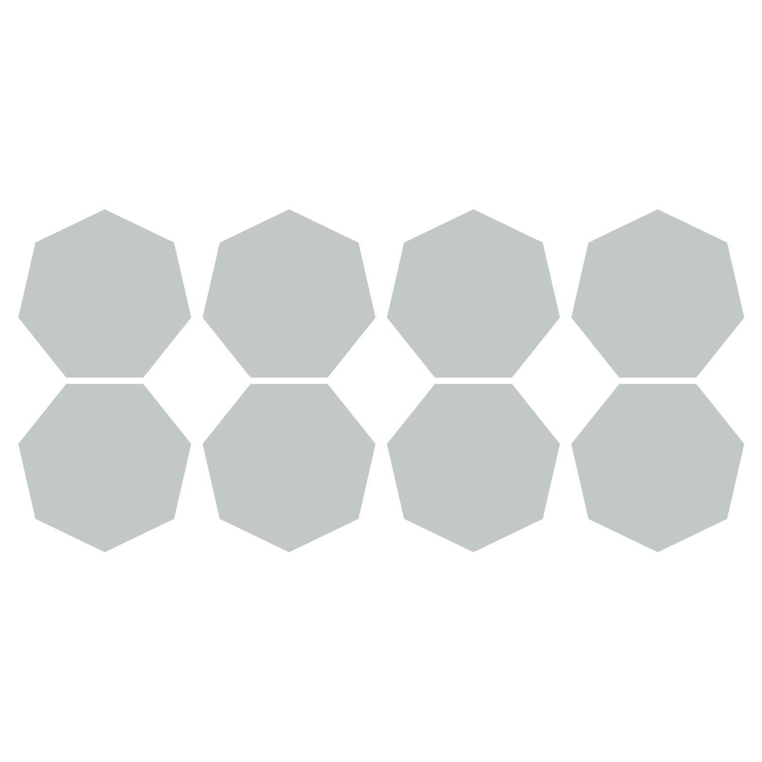 LiteMark 3.5 Inch Yellow Heptagon Decals - Pack of 18