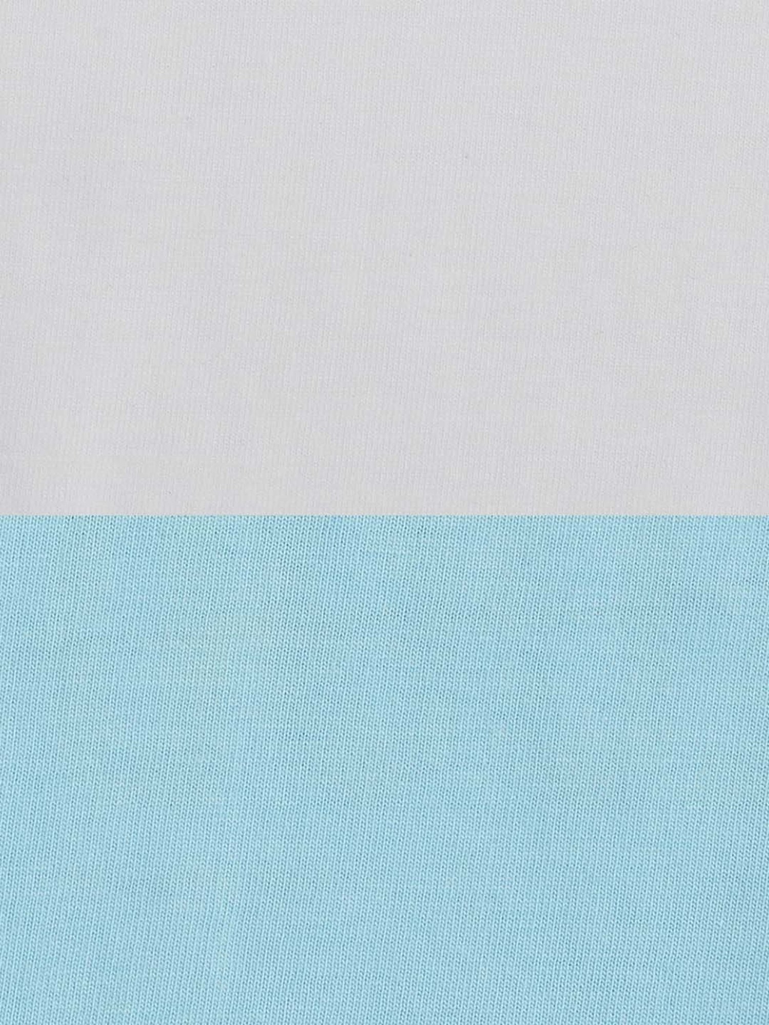 Pantaloons Baby Boys White & Blue Cotton Printed Full Sleeves T-Shirt