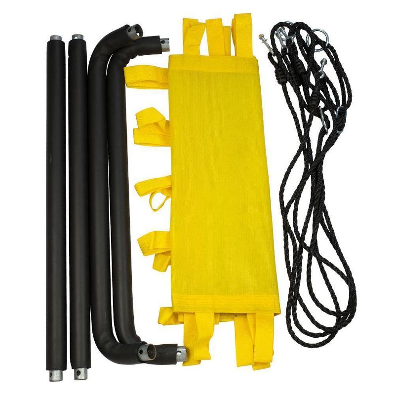 Swinging Monkey Giant 40 Inch Long x 30 Inch Wide 400 Pound Weight Capacity Square Mat Platform Outdoor Play Swing, Yellow