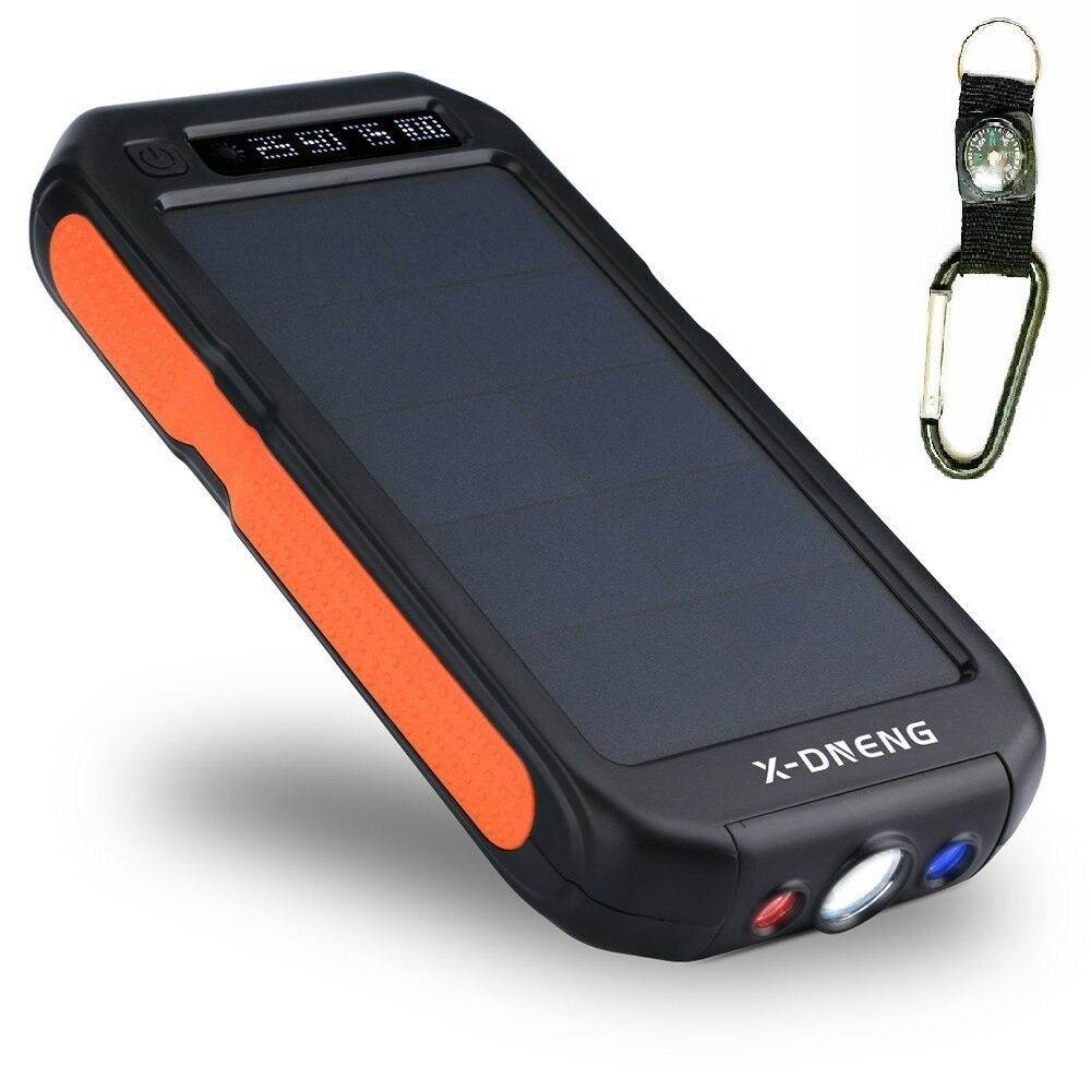 New 2021   3000000mAh 2 USB Waterproof Solar Charger Solar Power Bank