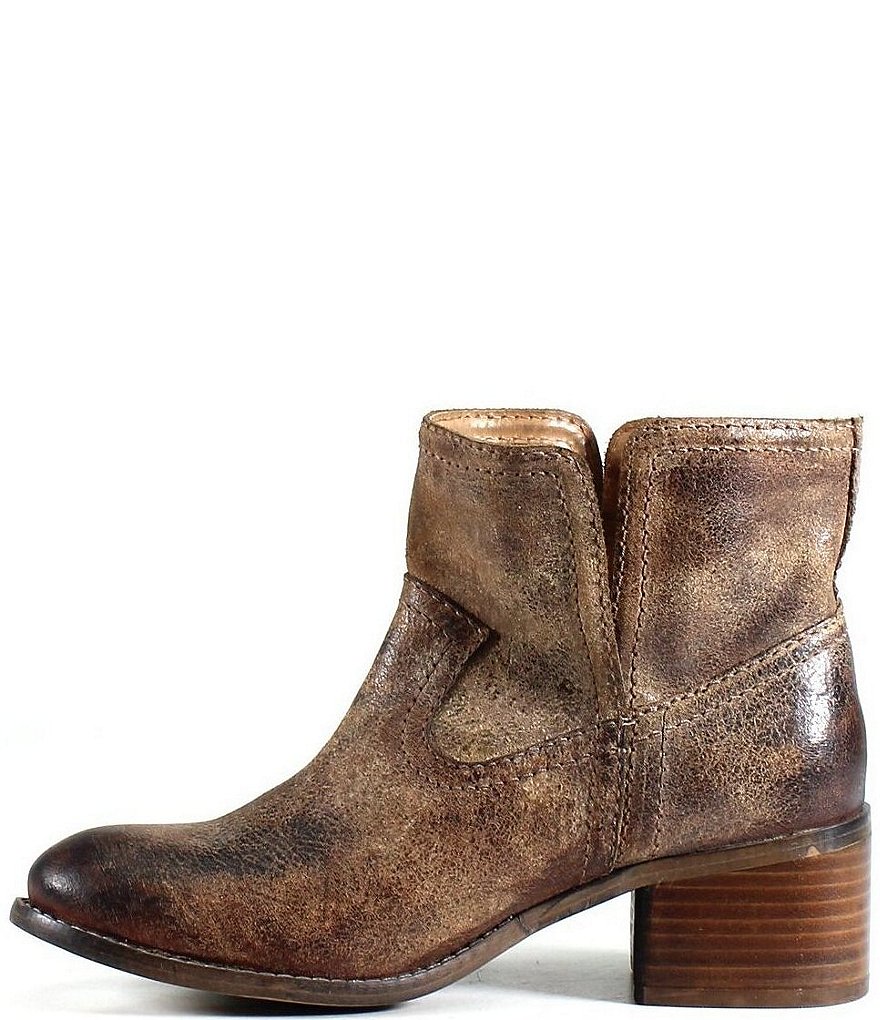 Diba True Walnut Grove Distressed Leather Western Booties