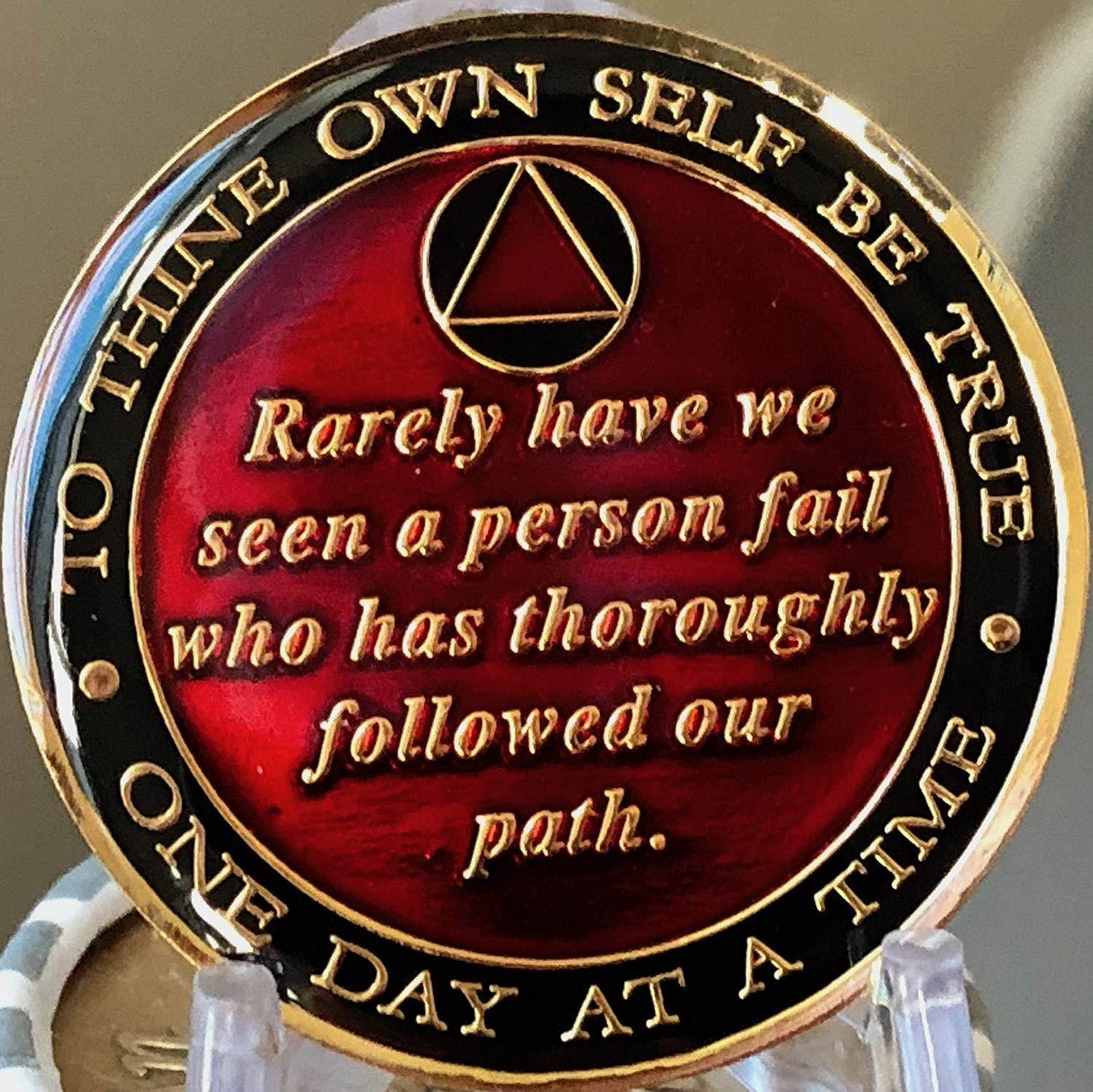 4 Year Founders Blue Tri-Plate AA Medallion Bill & Bob Chip IV