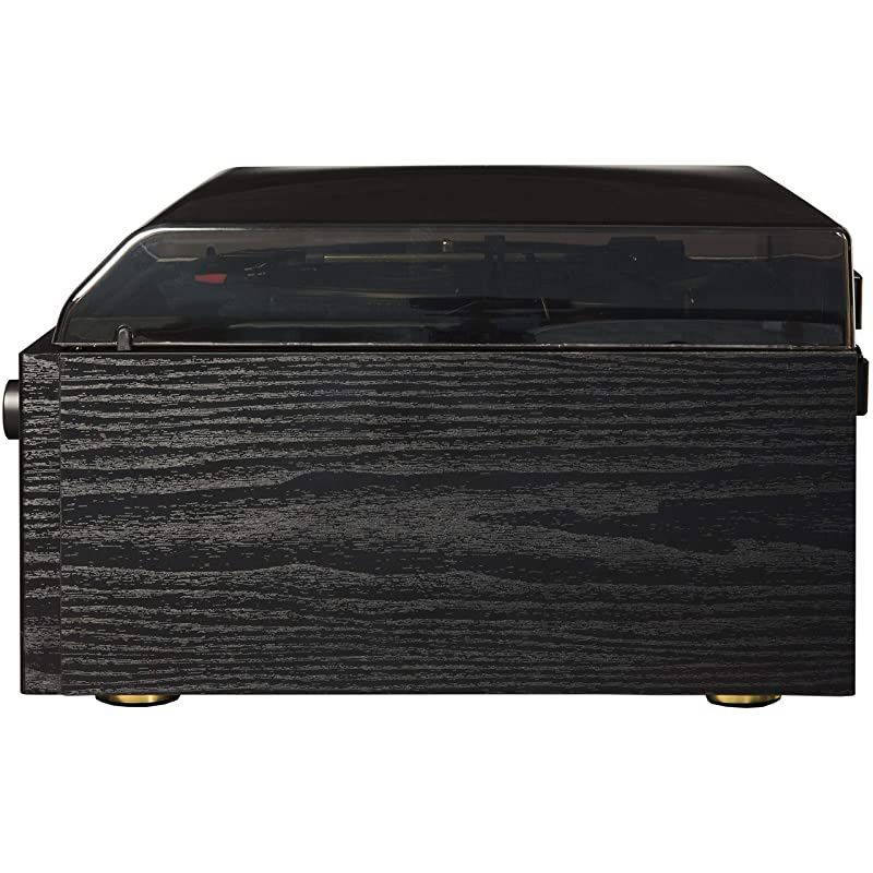 Ridgemont 3-Speed Turntable with Bluetooth, AM/FM Radio, CD Player, Cassette Deck, and Aux-in