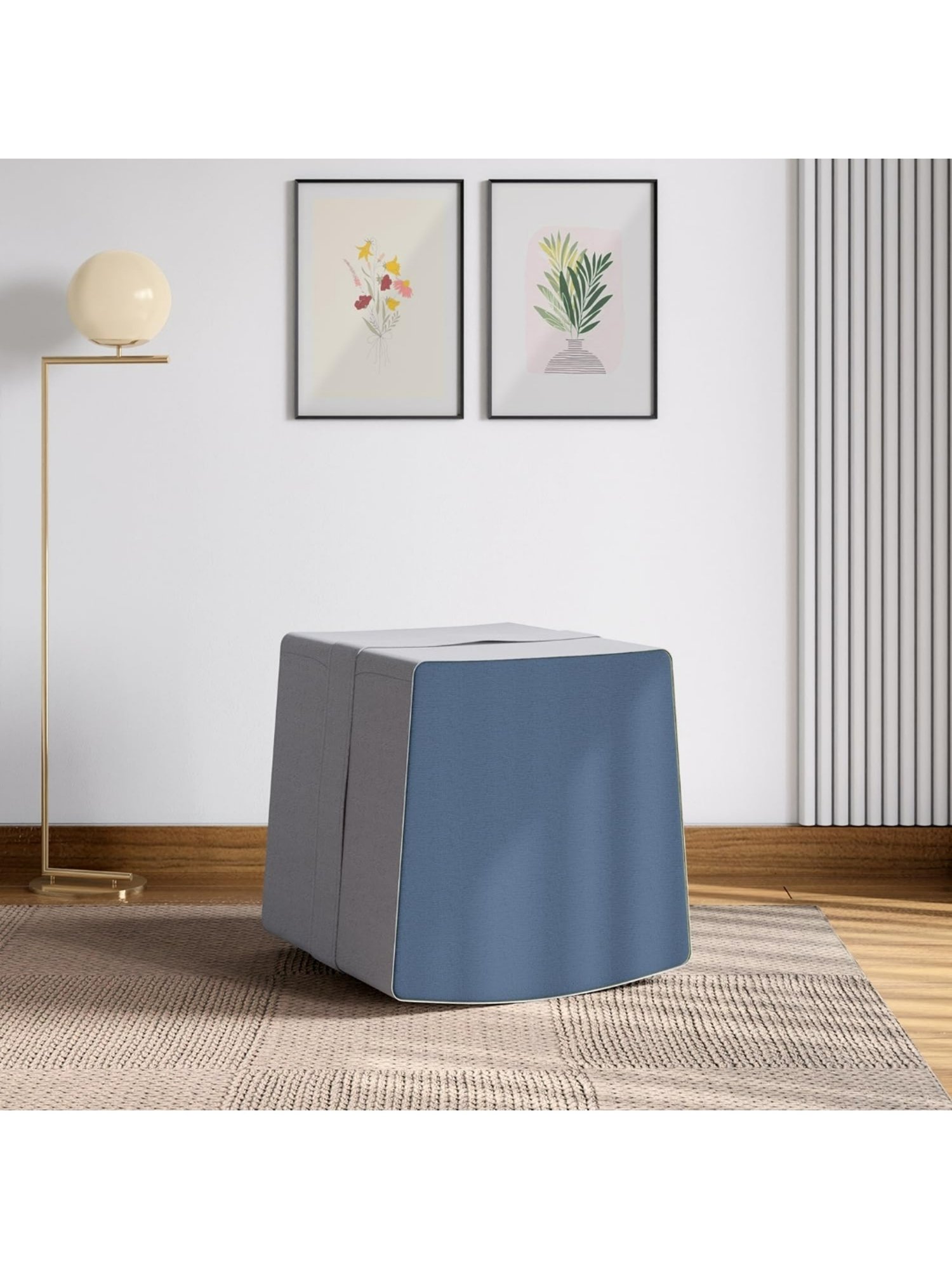 Godrej Interio Cradle ?Peacock Green Foam Pouf (1 Year Warranty)