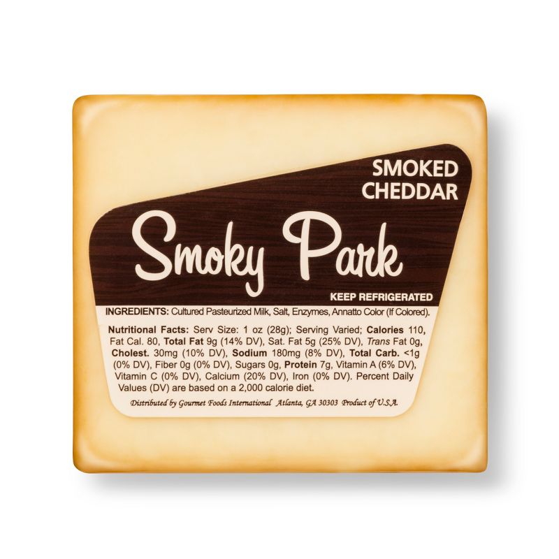 Smoky Park Smoked Cheddar Cheese Wedge - 7oz