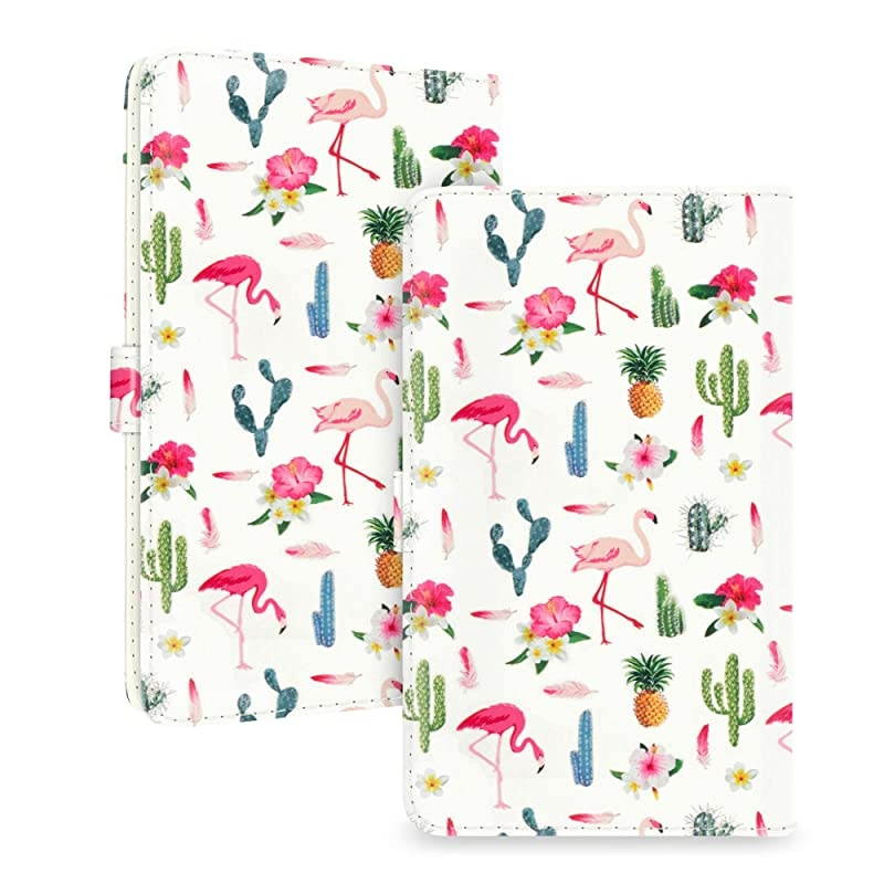 Mini Photo Album Compatible with Fujifilm Instax Mini 7s 8 8+ 9 25 26 50s 70 90 Film Polaroid PIC300 Z2300 Film White Flamingo Pattern