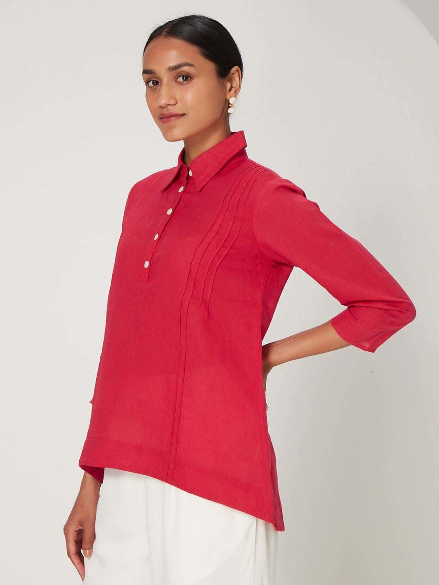 Ancestry Fuchsia Regular Fit Top