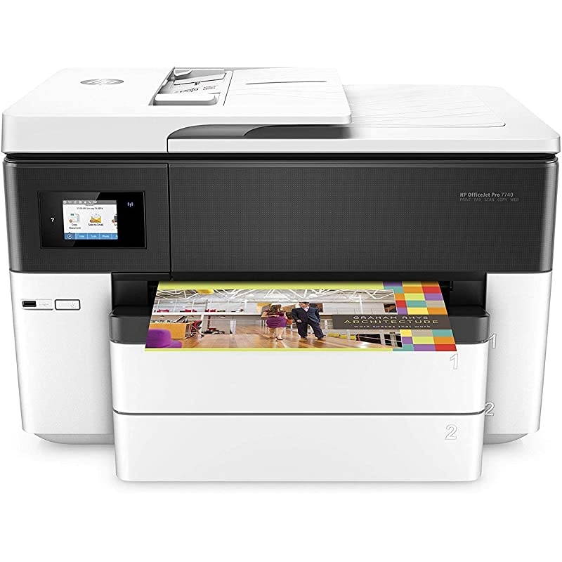 OfficeJet Pro 7740 Wide Format All-in-One Printer with Wireless Printing, Works with Alexa (G5J38A)