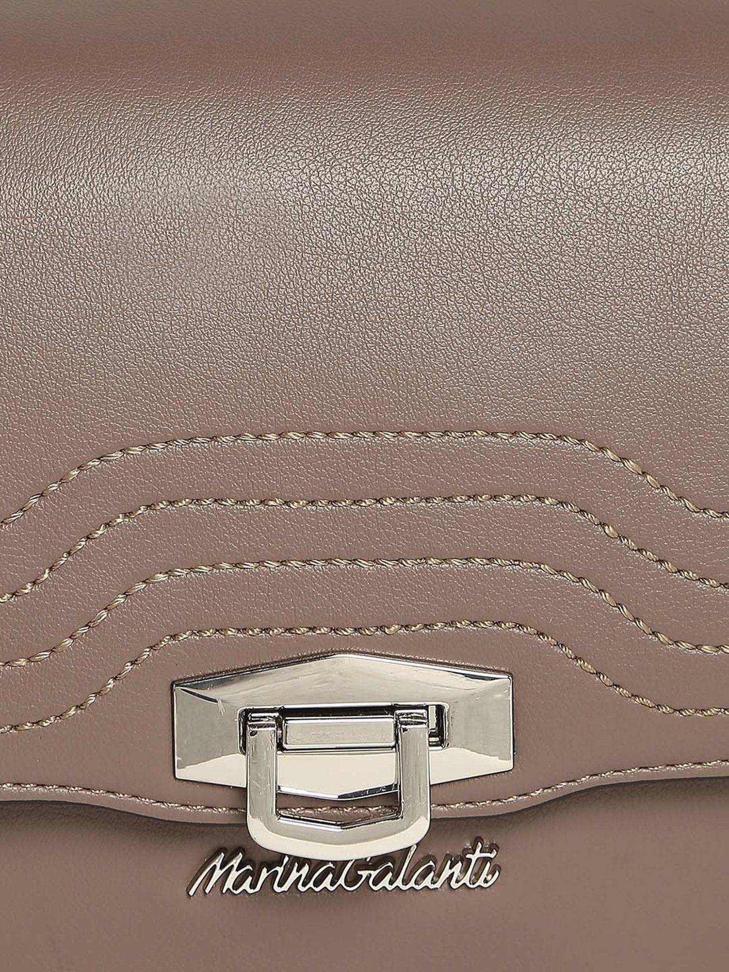 Marina Galanti Brown Textured Medium Sling Handbag