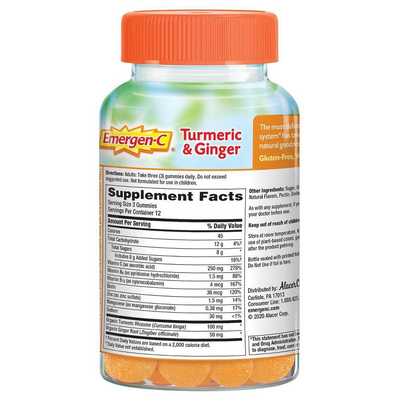 Emergen-C Turmeric & Ginger Gummy - 36ct