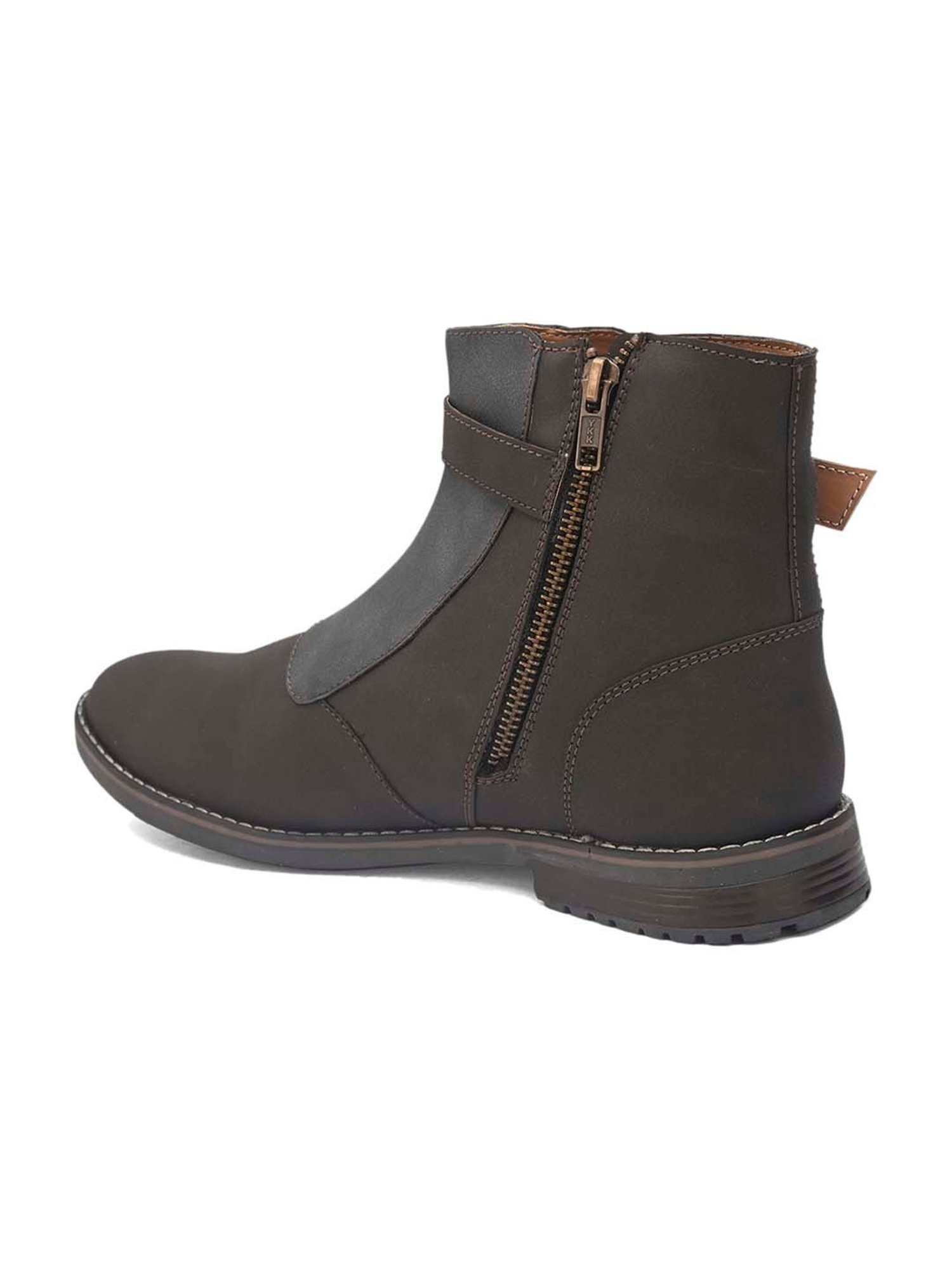 El Paso Men's Brown Casual Boots