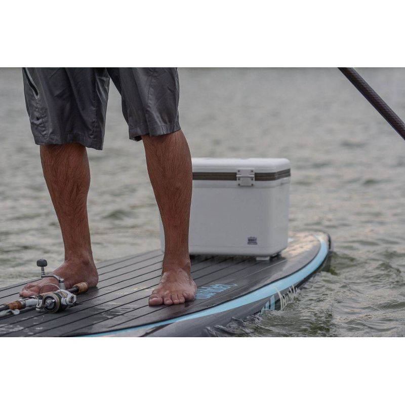 Engel 30-Quart 48 Can Portable Leak-Proof Compact Lightweight Insulated Airtight Hard Drybox Cooler for Fishing, Hunting, & Camping, Grassland Brown