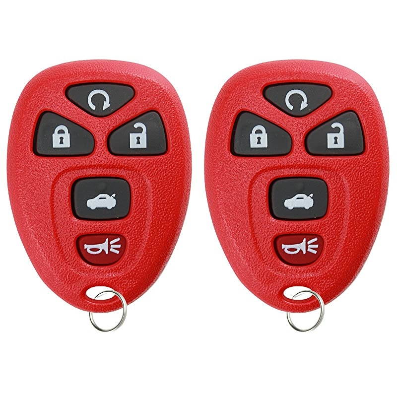 Keyless Entry Remote Start Control Car Key Fob Replacement for 22733524Red Pack of 2