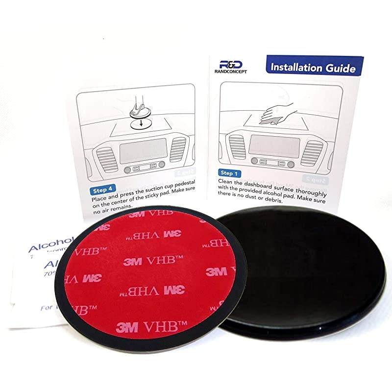 95mm 3M VHB Adhesive Dashboard Pad Mounting Disk for Suction Cup Phone Mount Garmin GPS Suction Mount | 374 Wide Diameter 2 Pcs