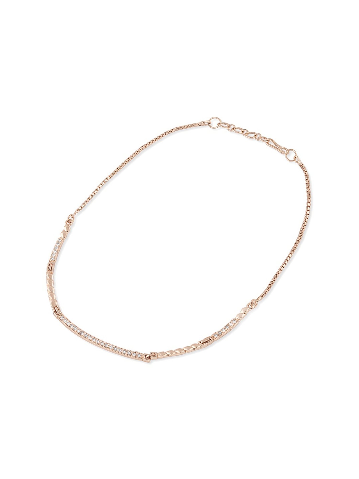 ToniQ Gold-Plated White Baroque Choker Necklace for Women