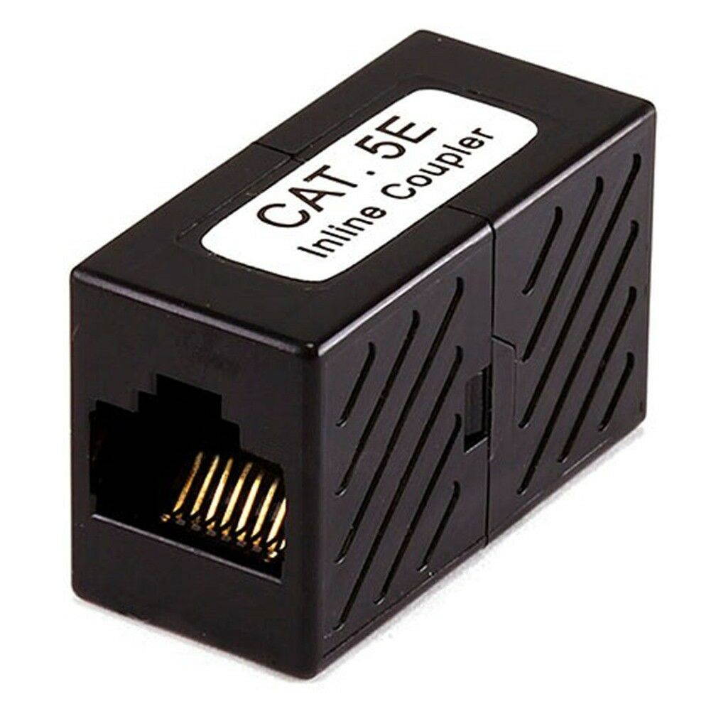6 Pcs RJ45 Cat5E Network Ethernet Straight Inline Coupler Cable Joiner Connector