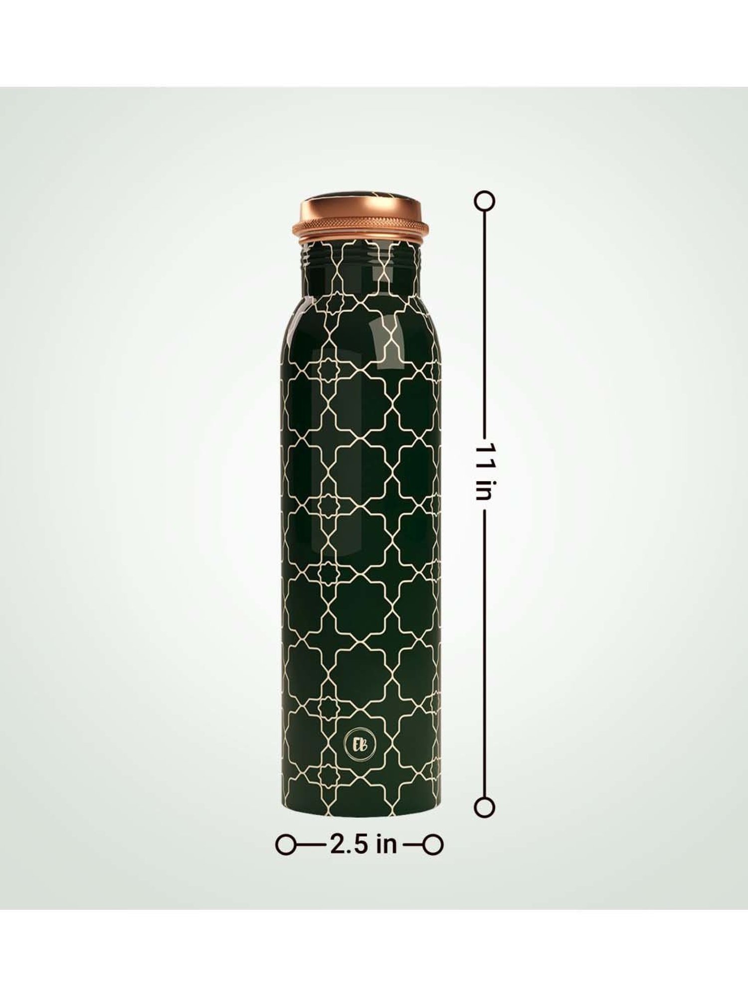 Everything Beautiful Green Copper Water Bottle - Standard (0.9 L)