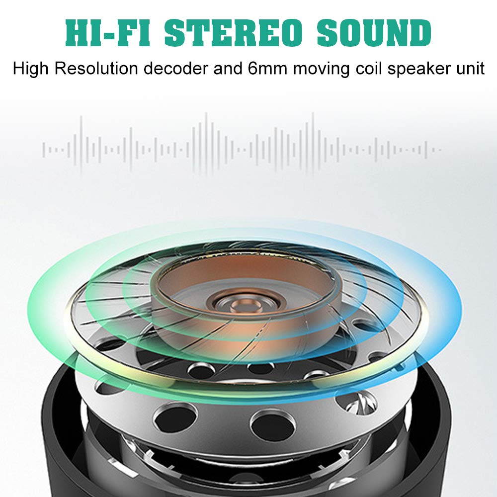 QCY T5 Wireless Earbuds, V5.0 Bluetooth Headphones In-Ear Stereo True Wireless Earphones with Touch Control, Binaural Calling, One-Step Paring, Total 24 Hours Play Time