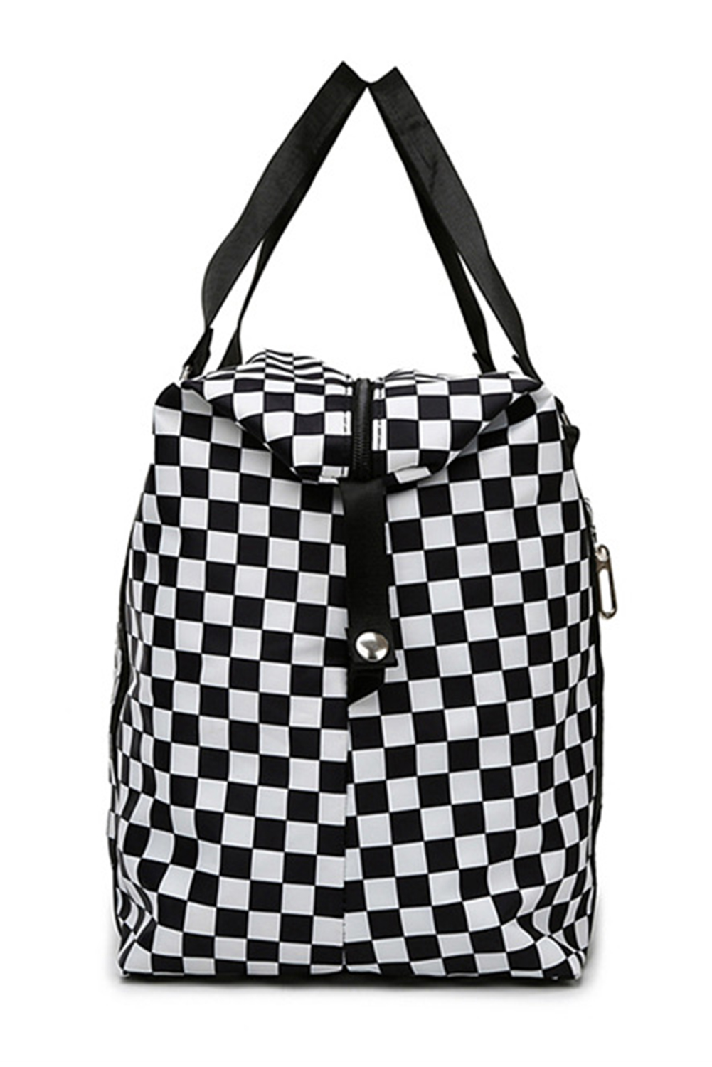 Black Colorblock Bowknot Pattern Knitted Tote Bag