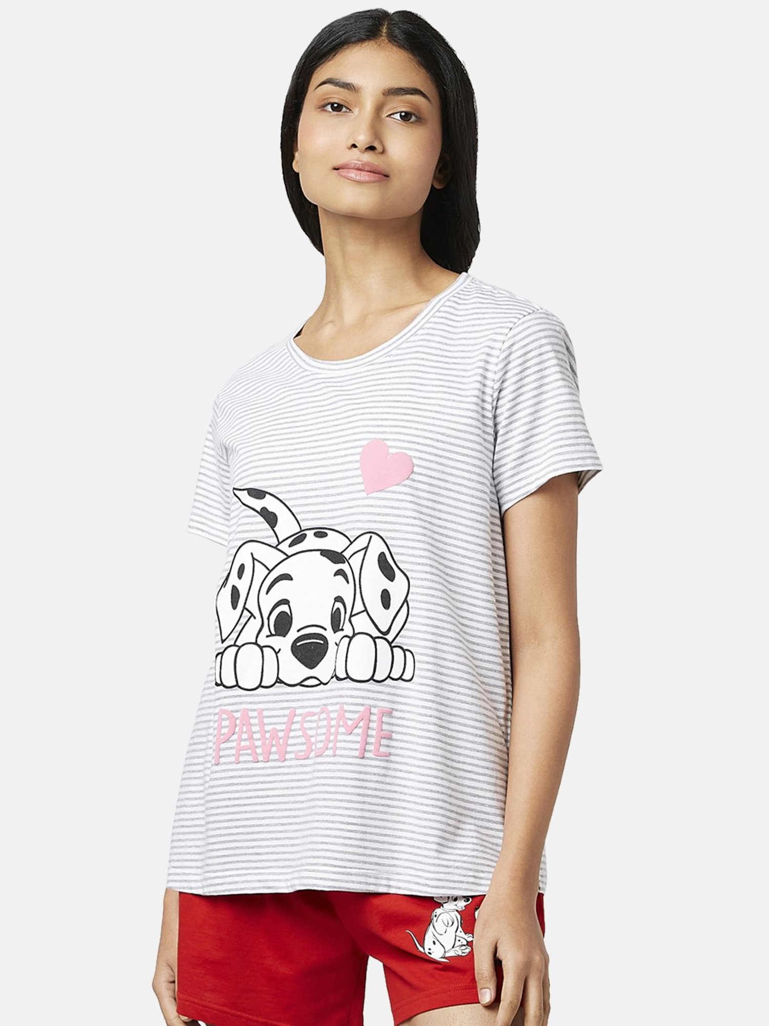 Dreamz by Pantaloons Grey Cotton Graphic Print T-Shirt