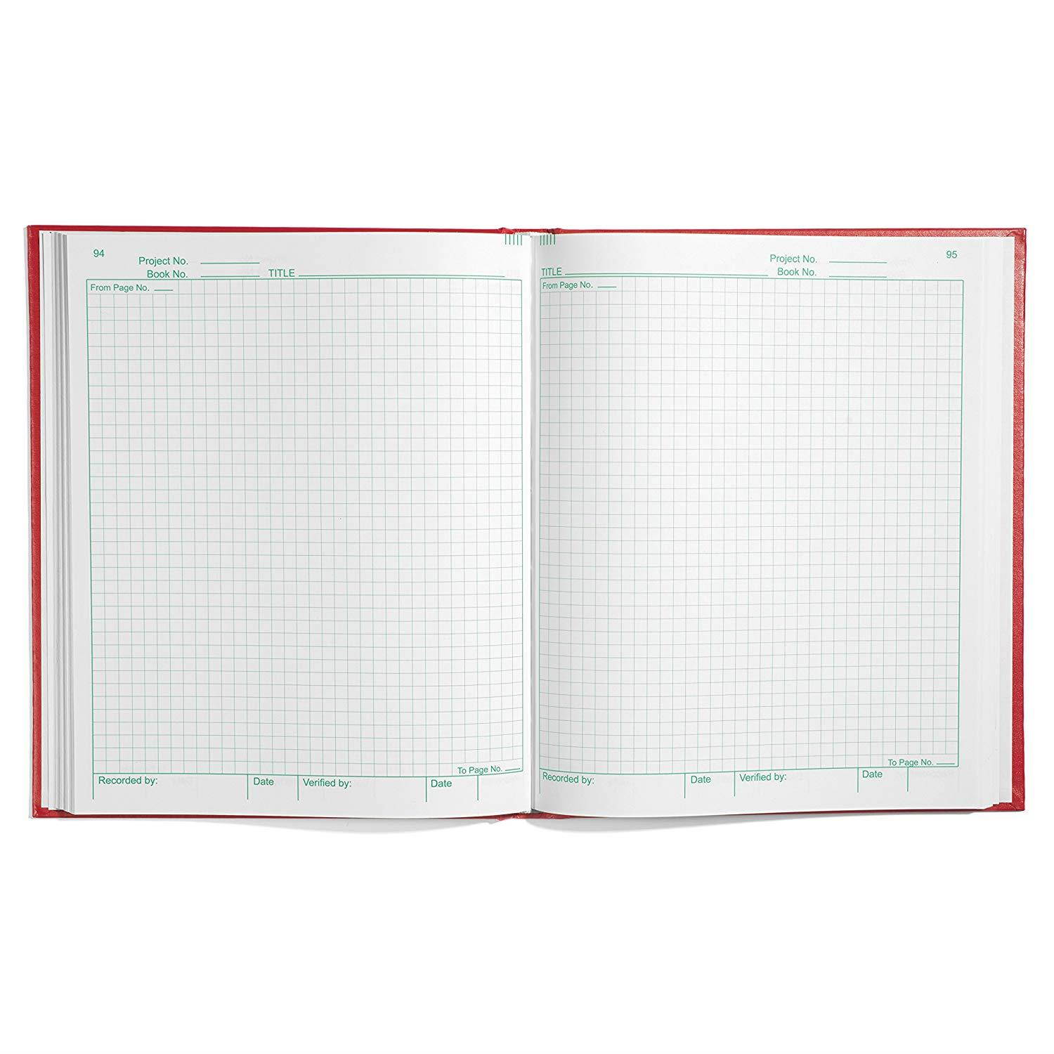 Scientific Notebook Company, Laboratory Notebook, 192 Pages 3001HC Red Hard Cover