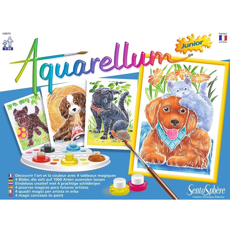 12pc Aquarellum Junior Sweet Dogs Painting Kit - SentoSphere USA