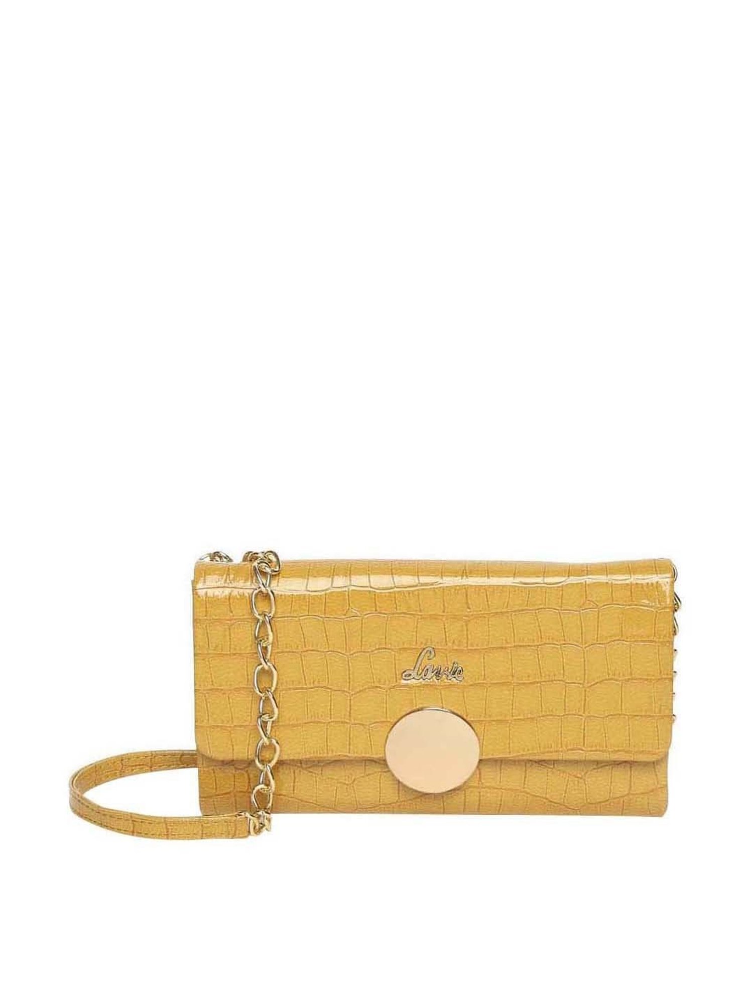 Lavie Ocher Textured Medium Sling Handbag