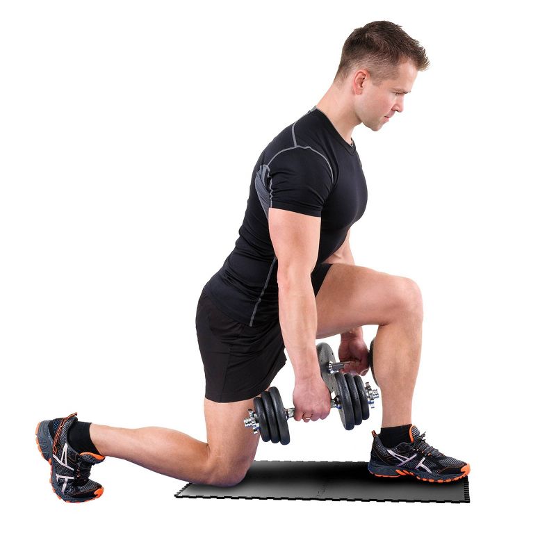 Trademark Global 4pc Stalwart Ultimate Comfort Black Foam Flooring