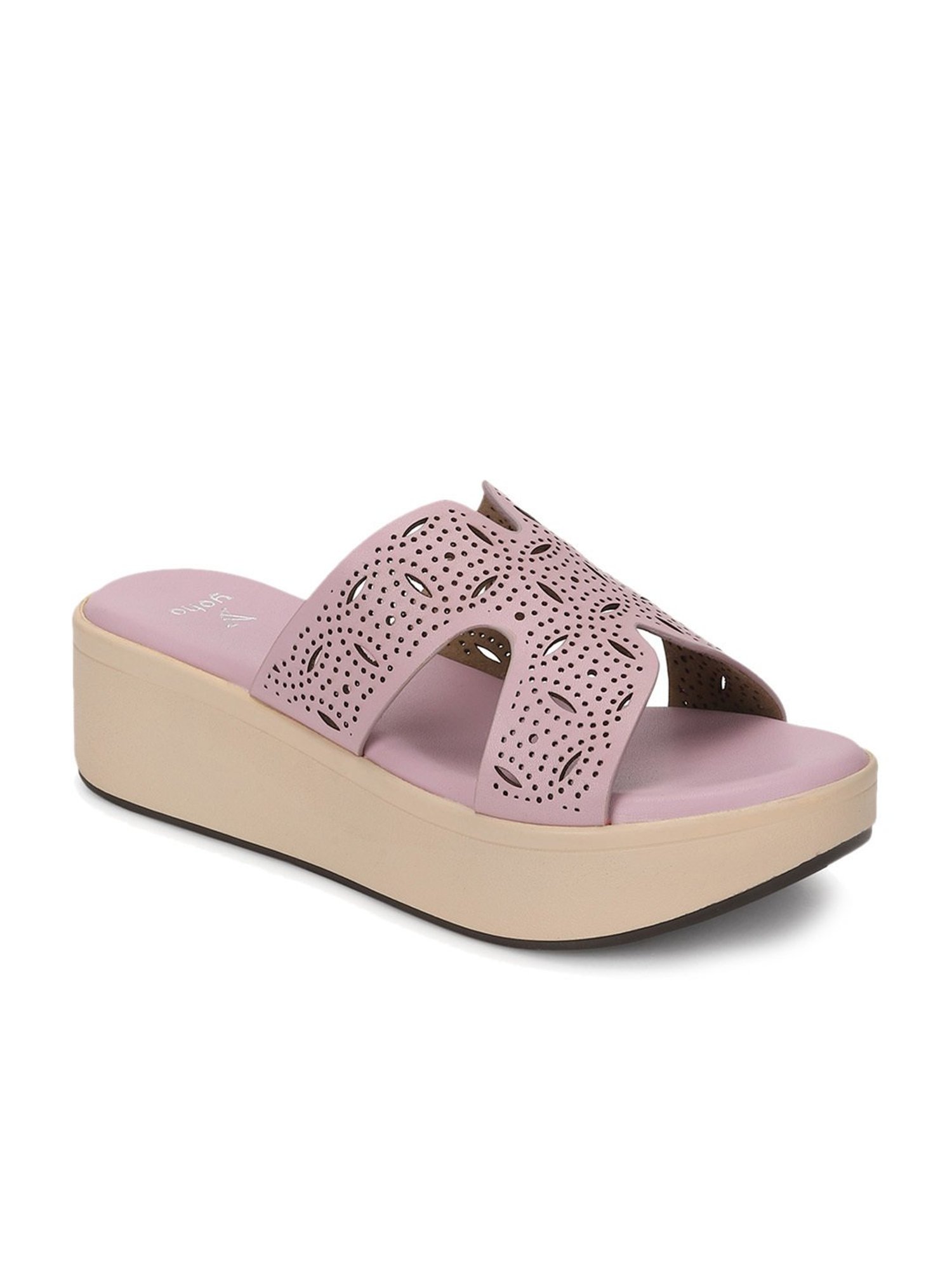 Yoho Women's Pastel Lavender Casual Wedges