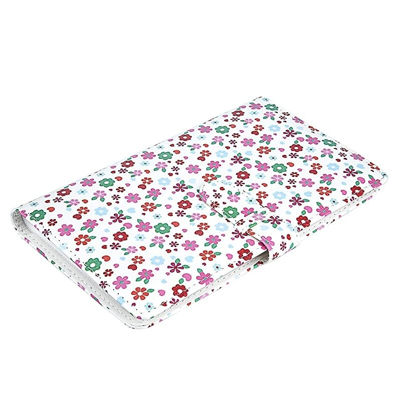 Floral Wallet PU Leather Photo Album Compatible with Fujifilm Instax Mini 11 9 8 90 8+ 26 Instant Camera Film, Polaroid Snap Zip Z2300 PIC-300 Film (White Floral)