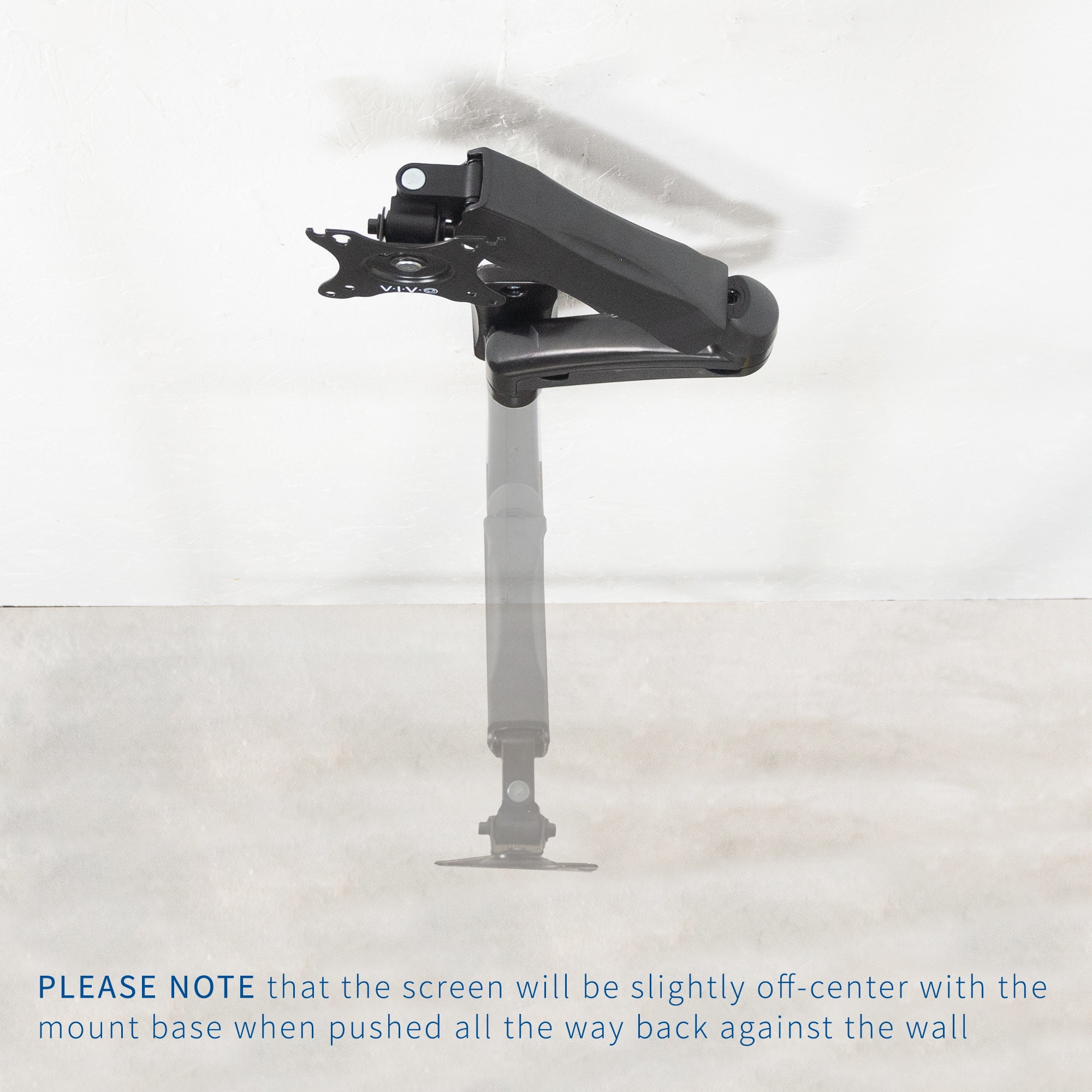 VIVO Black Gas Spring Extended Arm Full Motion Articulating Monitor Wall Mount for 17" to 27" Screens (MOUNT-V001G)