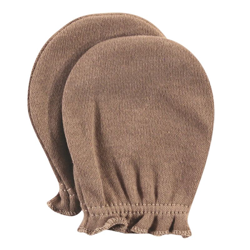 Luvable Friends Baby Cotton Scratch Mittens 4pk, Owl, One Size