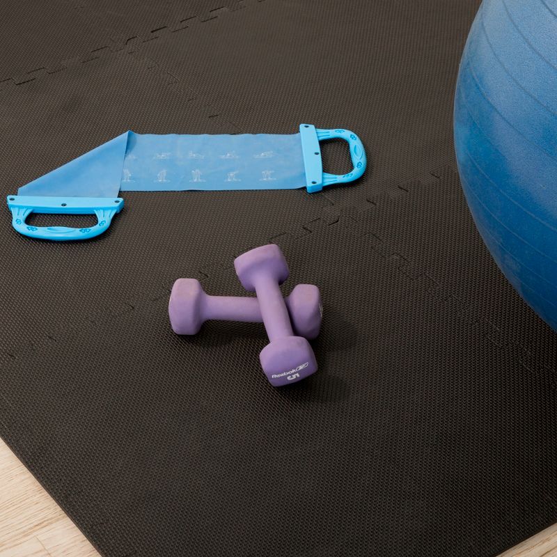 Stalwart 25"x25" 6pk Interlocking EVA Foam Floor Mats Black